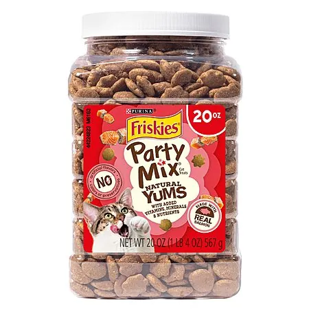 20-Oz Friskies Purina Party Mix Natural YUMS Cat Treats (Various)