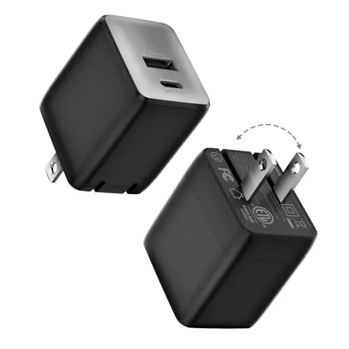 2-Pack Wegear 30W Dual-Port GaN USB-C & USB-A Wall Charger