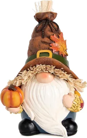 LeeKung Thanksgiving Fall Gnome Figurine