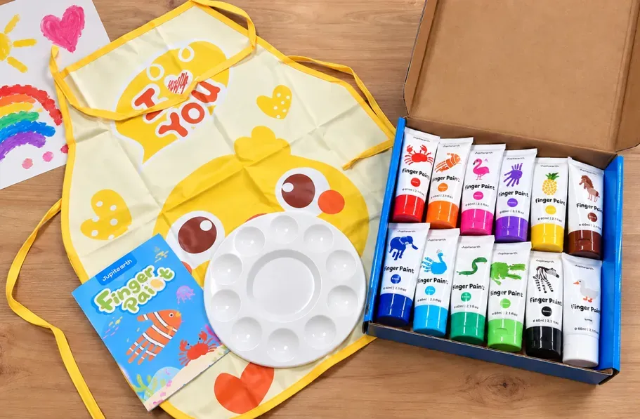JUPITEARTH 28-Piece Finger Paint Kit