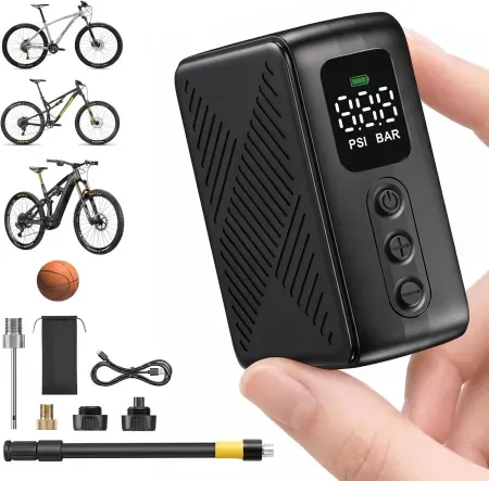 EasyWox Mini Electric Bike Pump for Presta & Schrader Valves