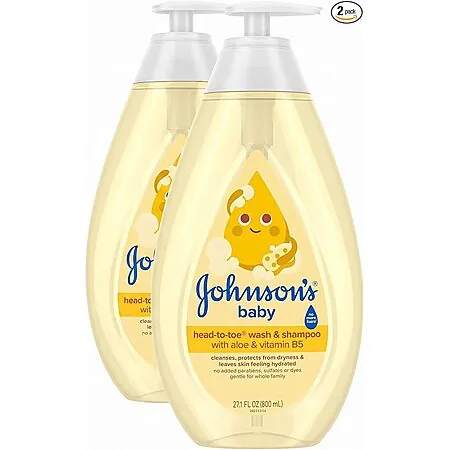2-Pk 27.1oz. Johnson's Baby Head-To-Toe Baby Wash & Shampoo (Gentle Scent)
