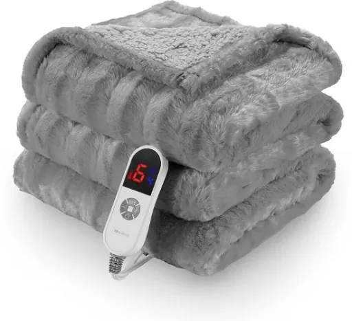 MARNUR Electric Throw Blanket 50" x 72" Faux Fur