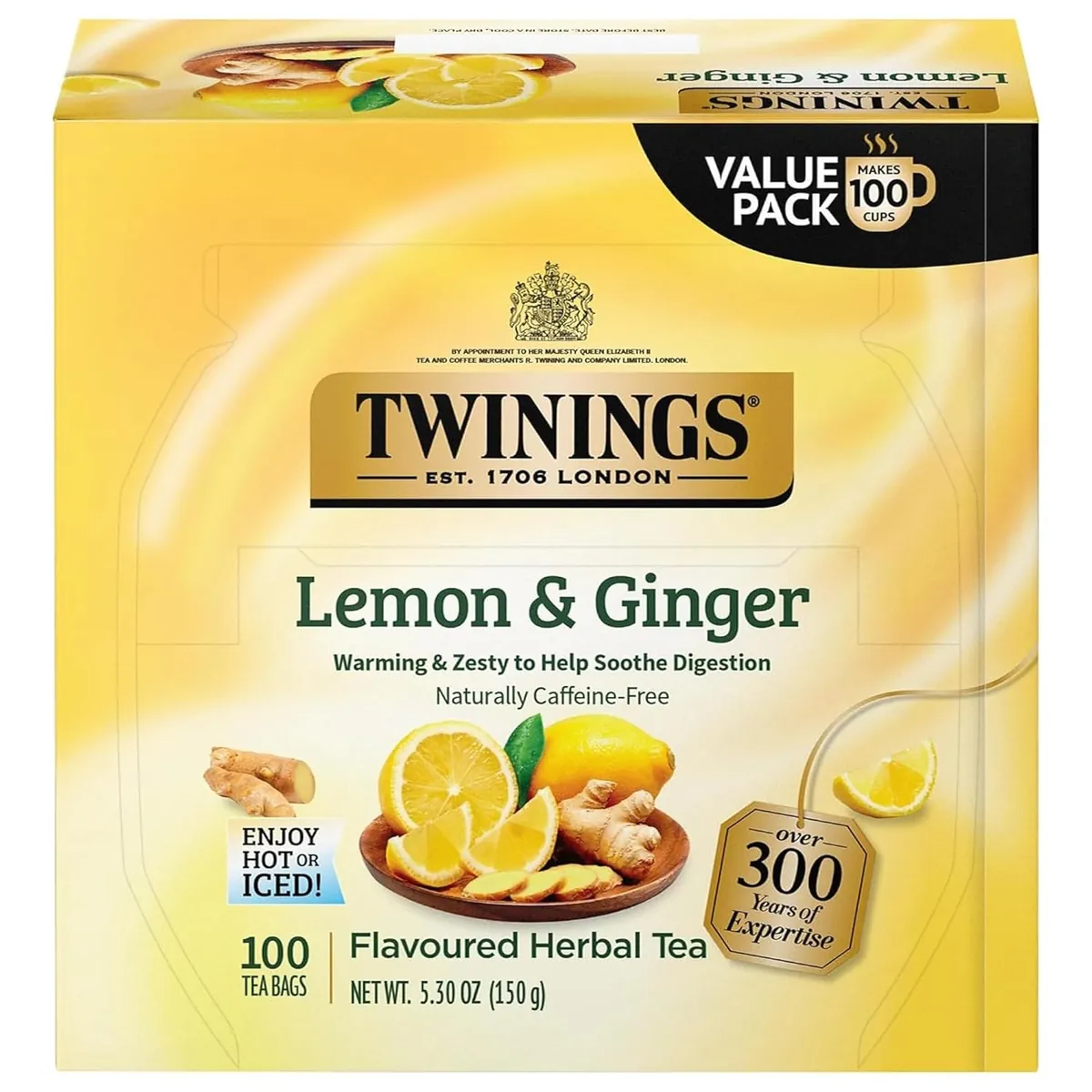 Twinings Lemon and Ginger Herbal Tea 100 Pack