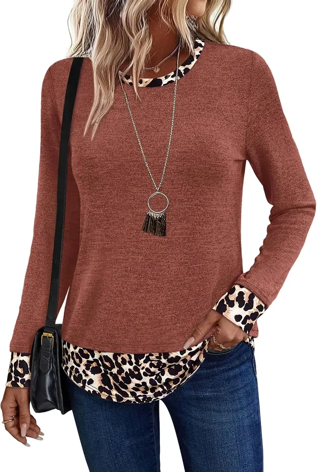 WIHOLL Women’s Long Sleeve Shirts Lightweight Tunic