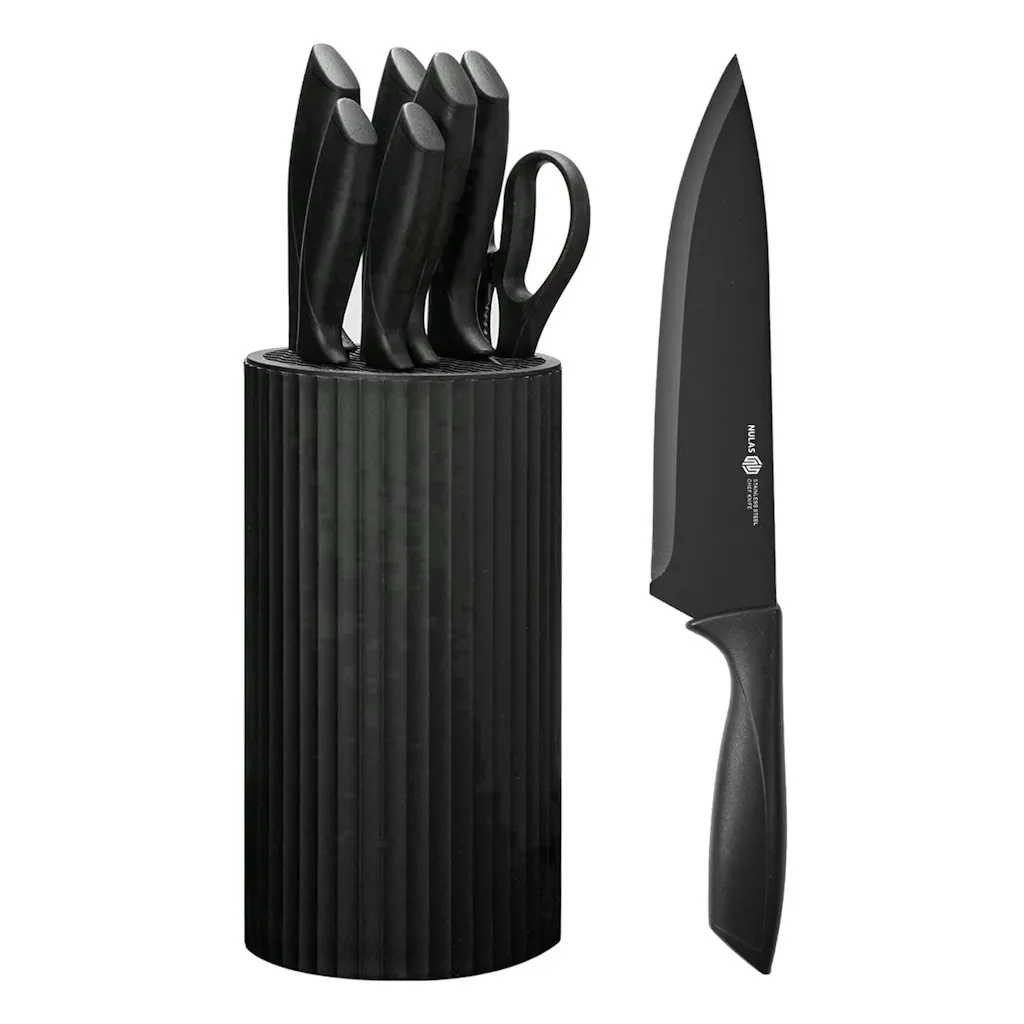 8-Piece Kitchen Knife Set with Block