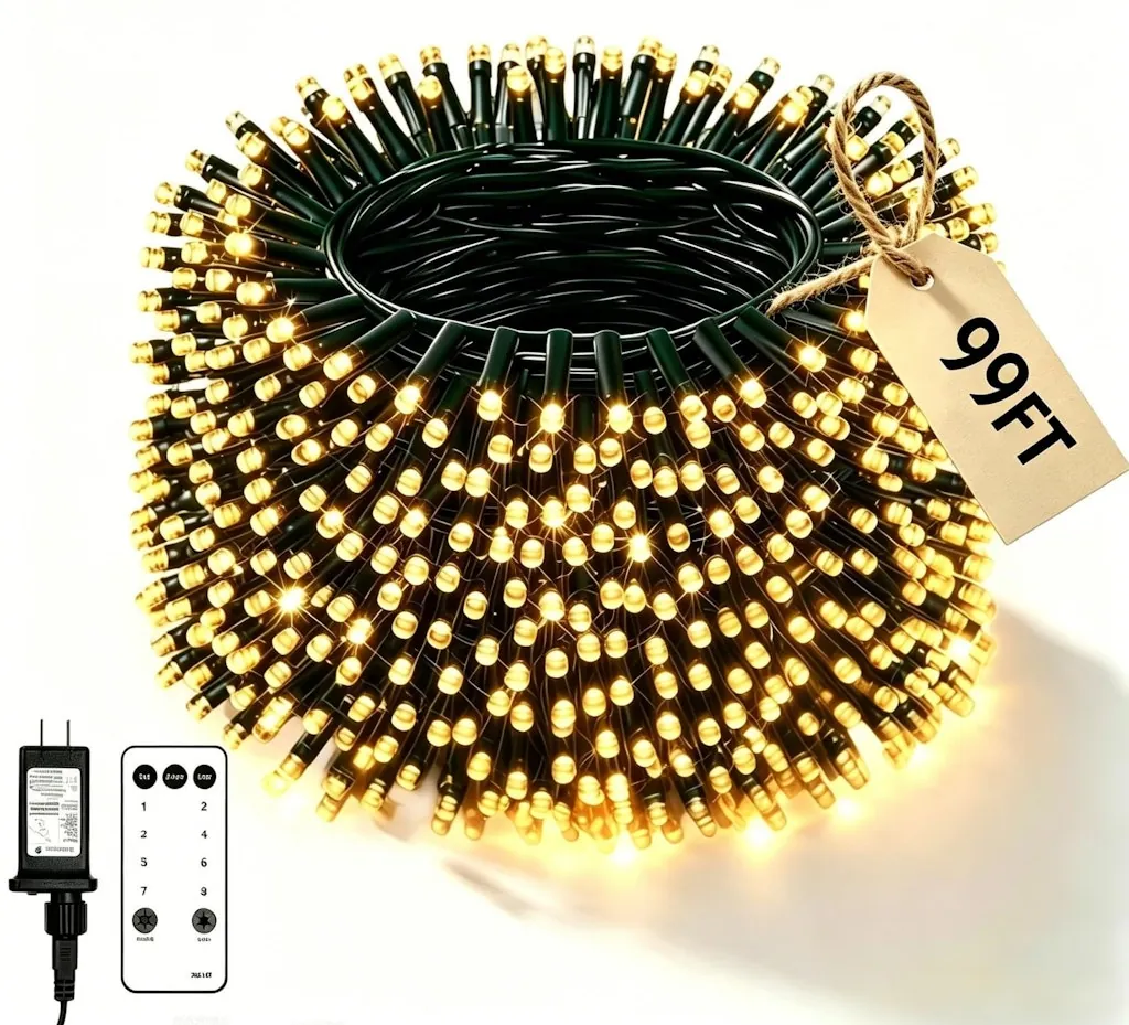 99-Foot 300-LED Warm White Fairy String Lights