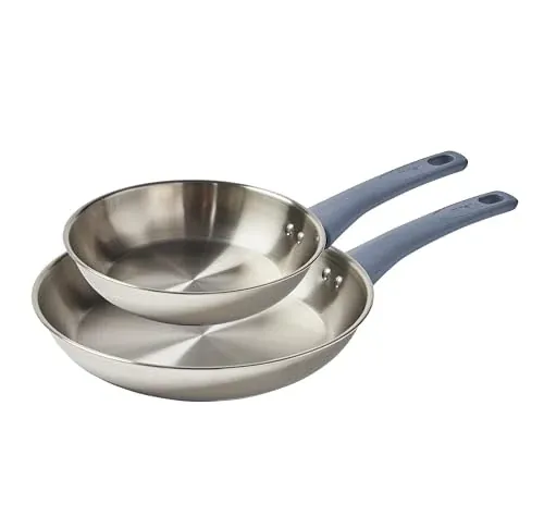 T-fal Essentials Stainless Steel Fry Pan Set 2-Pc 8" & 10.5"