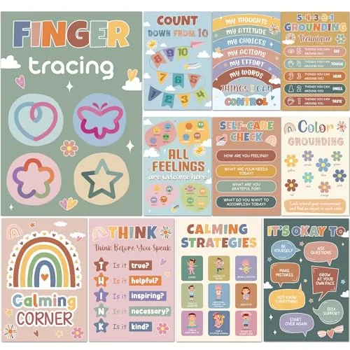 12-Piece Calming Corner Posters Set