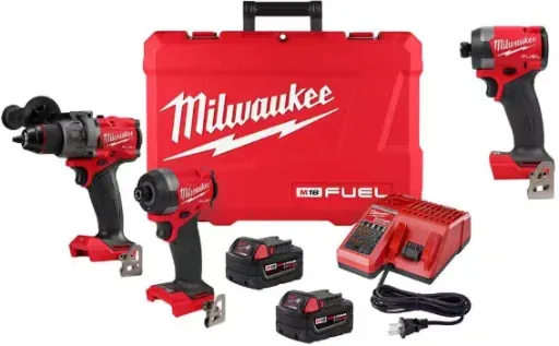 Milwaukee M18 FUEL 18V Hammer Drill & Impact Driver Combo Kit (3-Tool) with 2 Batteries
