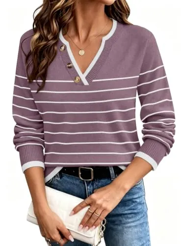 Lightweight V Neck Long Sleeve Shirt