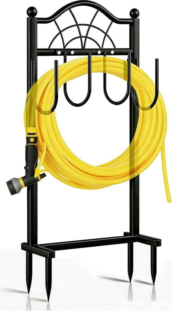 Freestanding Fence-Style Garden Hose Holder