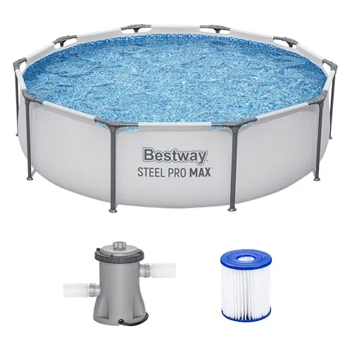 Bestway Steel Pro MAX 10' x 30" Above Ground Swimming Pool Set with Pump