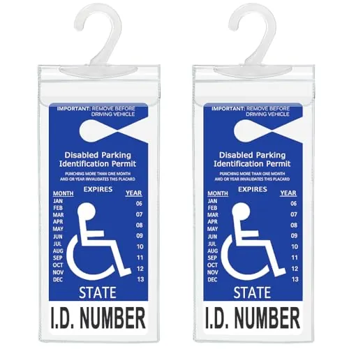 Handicap Parking Placard Holder - 2 pack