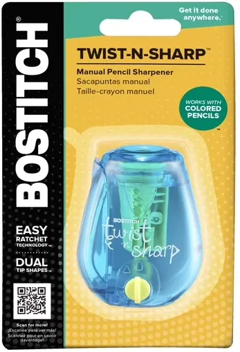 Bostitch Twist-N-Sharp Pencil Sharpener Handheld 1-Pack