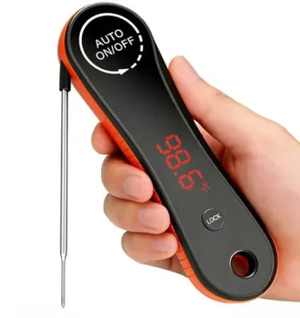 Paysean Digital Instant Read Meat Thermometer w/ Auto Rotating Backlit Display