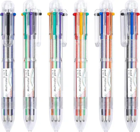 23-Pack Shuttle Art 6-in-1 0.7mm Retractable Multicolor Ballpoint Pens