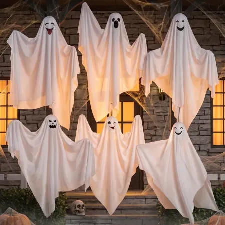 6-Pack 27" Ayieyill Halloween Hanging Ghosts