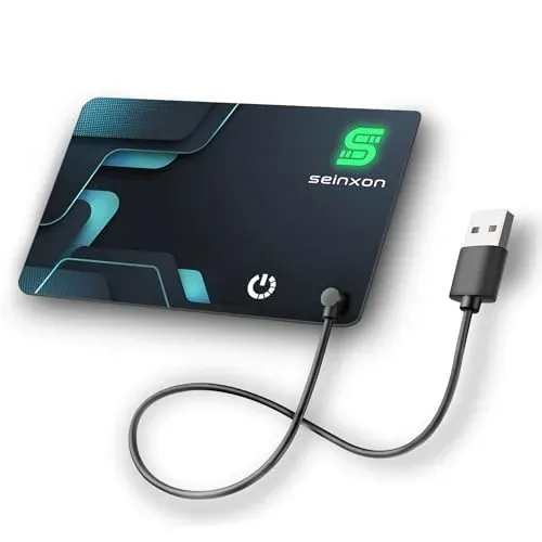 SEINXON Wallet Tracker (iOS Only) IP68 Thin Item Finder Magnetic Charger