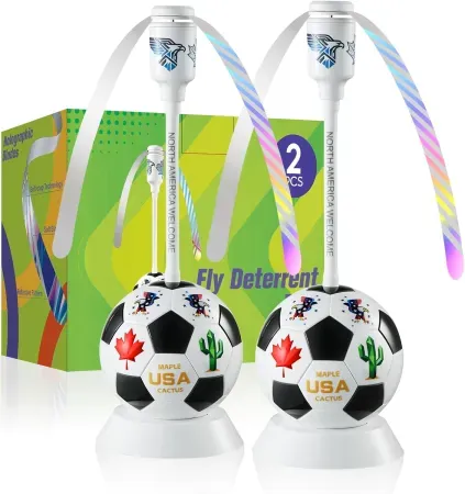 2-Pack chemotex Soccer Theme Portable Fly Deterrent Food Fans