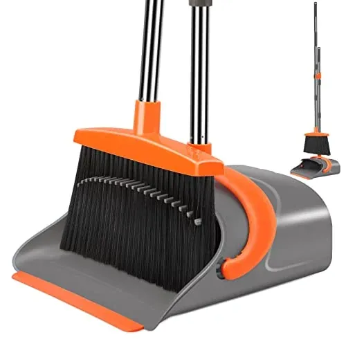 Dustpan and Broom Combo with 54" Handle
