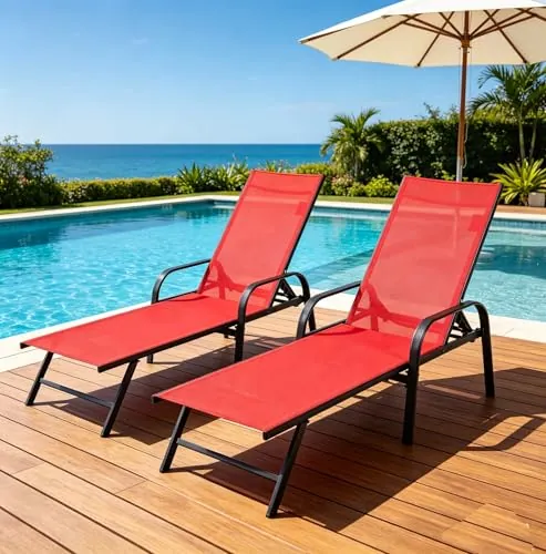 DUMOS Chaise Lounge Outdoor Tanning Chair