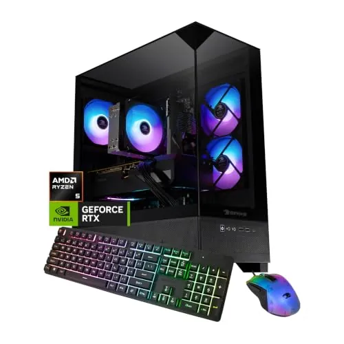 iBUYPOWER Element SE Gaming PC Desktop Computer Ryzen 5 8400F RTX 3050 16GB DDR5 1TB SSD