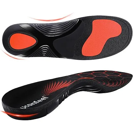 Ucanfeel Heavy-Duty Plantar Fasciitis Insoles w/ High Arch Support (3 Colors)