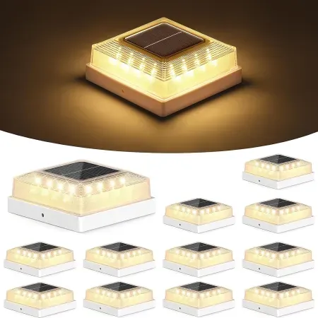 12-Pack Brightever 4" x 4" Outdoor Solar Post Cap Light