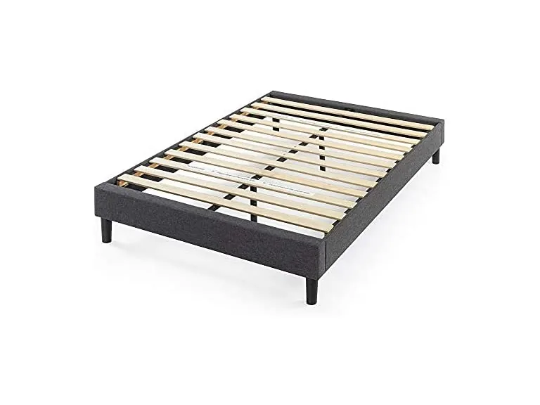 Zinus Curtis Upholstered Bed Grey Queen
