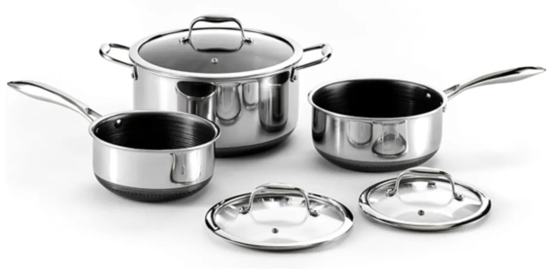 HexClad Hybrid Nonstick 6-Piece Pot Set