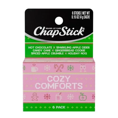 ChapStick Cozy Comforts Lip Balm Holiday Gift Set, 6-Pack
