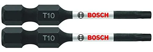 BOSCH ITT10202 2-Pack 2 In. Torx #10 Impact Tough Screwdriving Power Bits