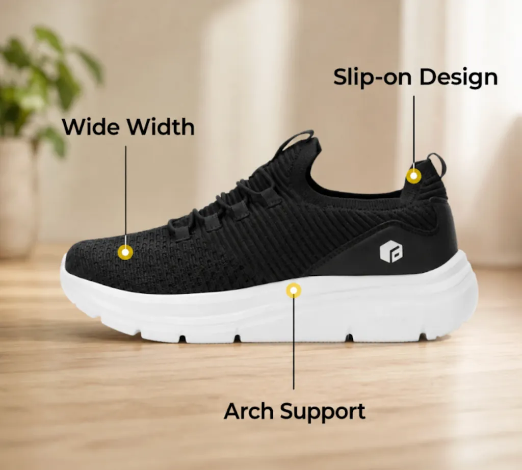 FitVille Men's Cloud Wanderer V4 Slip-On Shoes