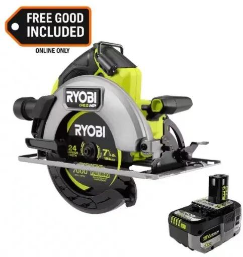 Ryobi ONE+ HP 18V Brushless Cordless 7-1/4 in. Circular Saw with 4.0 Ah Battery