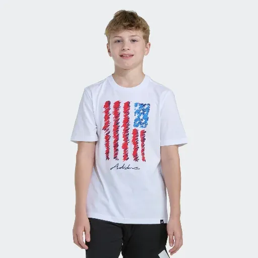 Adidas Kids Short Sleeve USA Flag Tee