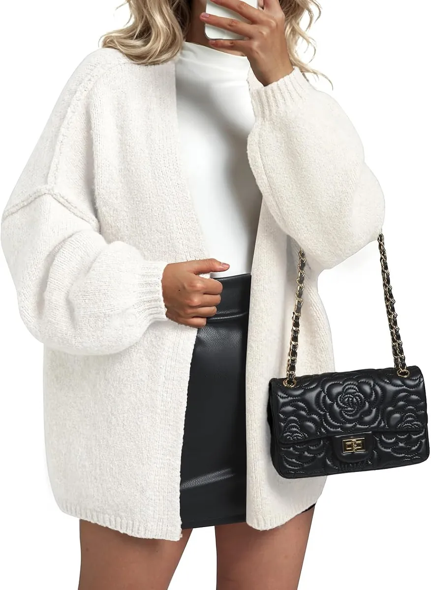 GKBK Oversized Lantern Sleeve Cardigan
