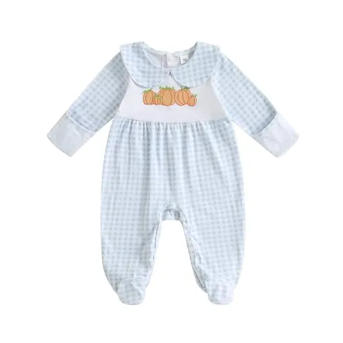 Kuriozud My First Halloween Baby Pumpkin Jumpsuit Romper