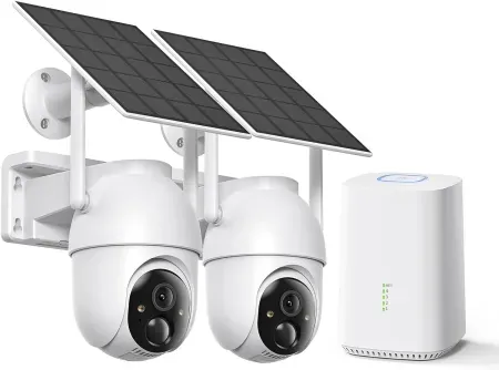 2-Pack SEHMUA 4MP 360° Live View Dual Band WiFi Solar Security Camera