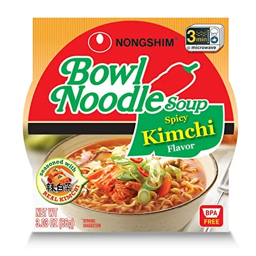 Nongshim Kimchi Instant Ramen Noodle Bowl 3.03-Ounce