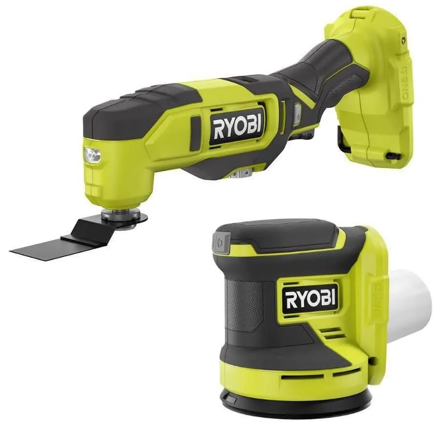Ryobi One+ 18V Cordless Multi-Tool + 5" Random Orbit Sander Combo Kit