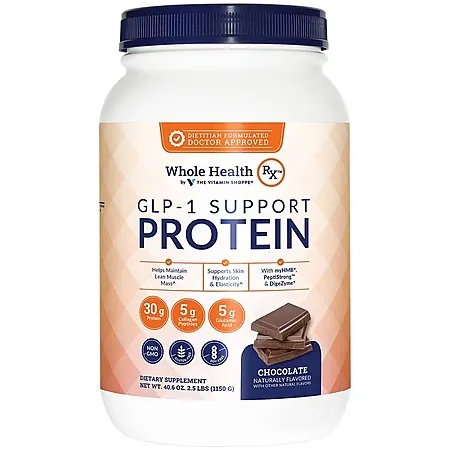 2.5-lb Whole Health RX GLP-1 Support Protein Powder (Vanilla or Chocolate)