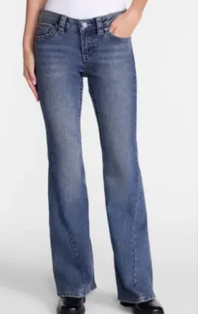 Madden NYC Women's Low Rise Flare Jeans