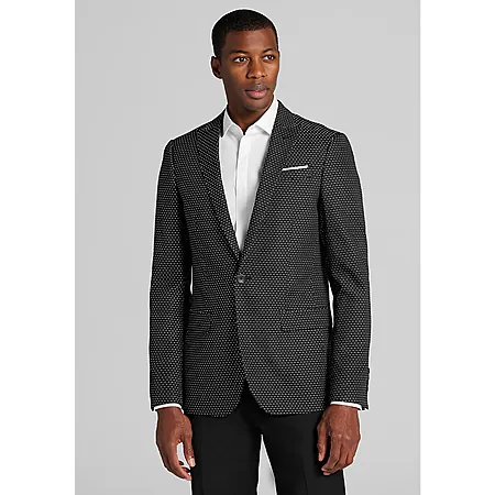 Jos. A. Bank Skinny Fit Polka Dot Dinner Jacket (Black, Limited Sizes)