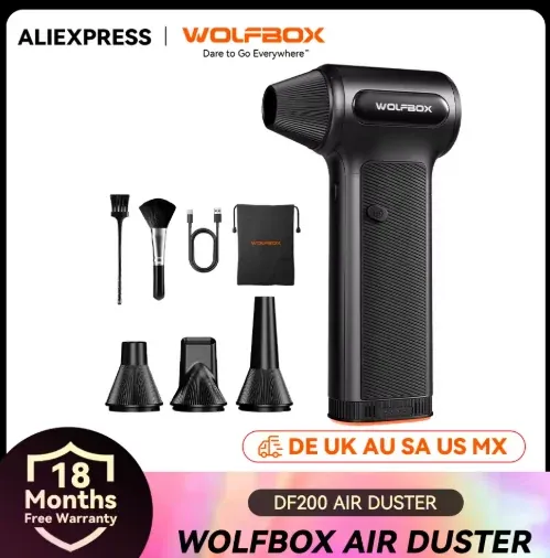 WOLFBOX DF200 Cordless Air Duster with Removable Battery