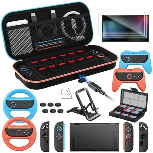 Ivoler 21-in-1 Accessories Bundle Kit for Nintendo Switch 2