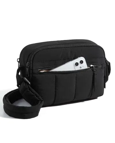 BAGSMART Crossbody Puffy Handbag with RFID Blocking Slots