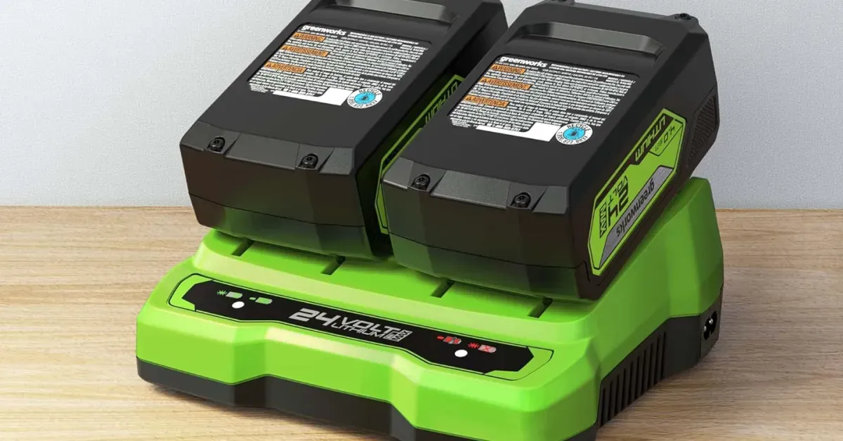 Greenworks 24V 4.0Ah USB Battery 2-Pack Kit with Dual-Port Rapid Charger