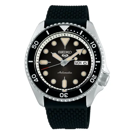 43mm Seiko 5 Sports Automatic Black Dial Men's Watch