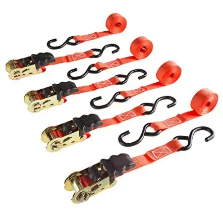 4-Pack Stalwart 10' Ratchet Tie-Down Straps